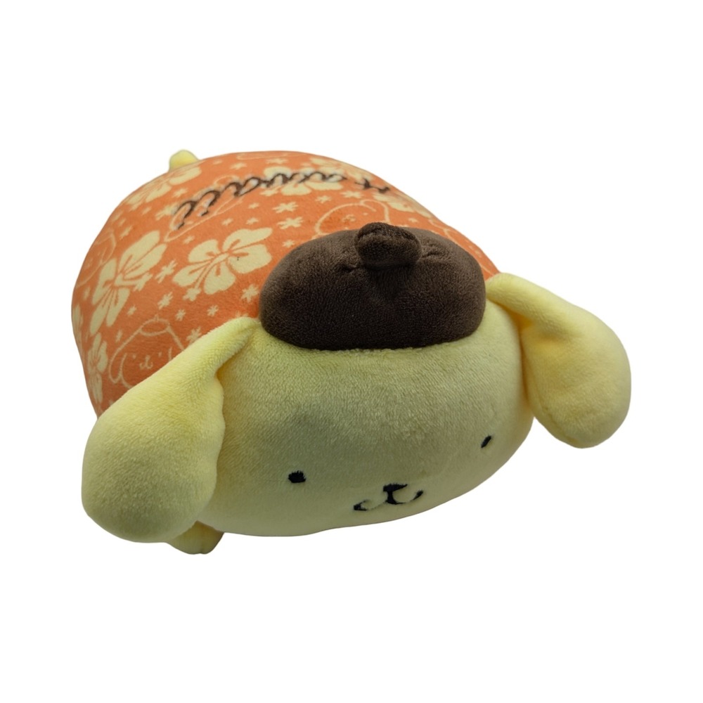 Sanrio Pompompurin Plush 2023 Orange Floral Outfit Stuffed Animal Dog Kawaii